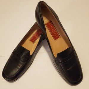 7 COLE HAAN CITY BLACK LEATHER PENNY LOAFER Narrow